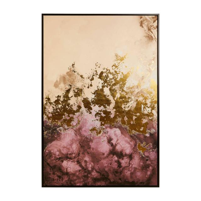 premier housewares Astratto Cream And Mauve Wall Art