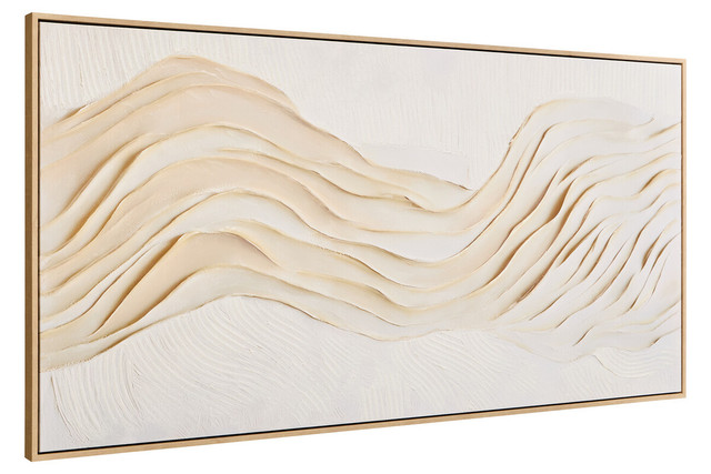 Premier Housewares Astratto Cream Textured Wall Art