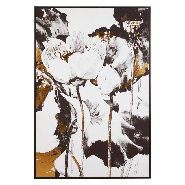 premier housewares Astratto Floral and Metallic Wall Art