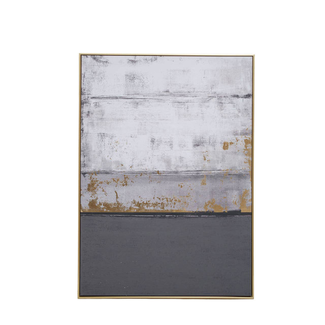 premier housewares Astratto Grey and Gold Foil Wall Art
