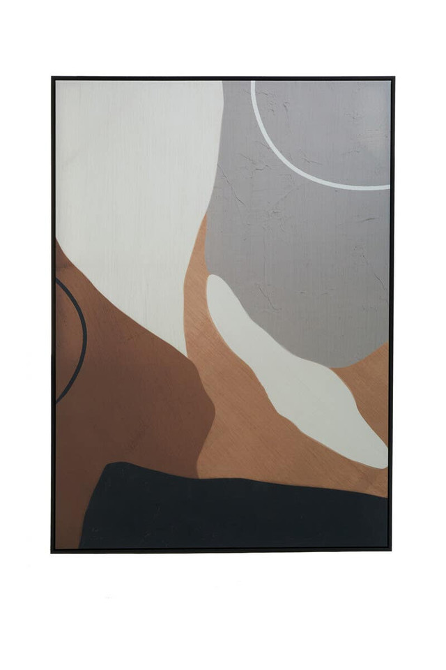 Premier Housewares Astratto Neutral Abstract Canvas Wall Art