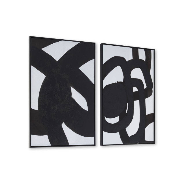 Premier Housewares Astratto Set Of Two Abstract Wall Art