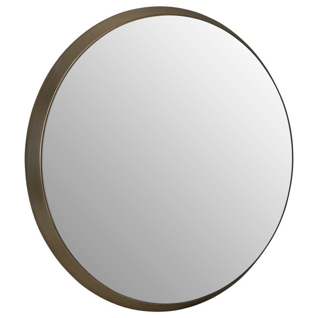 Premier Housewares Athena Large Round Wall Mirror With Silver Frame