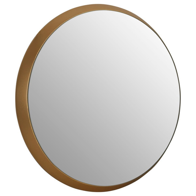 Premier Housewares Athena Medium Round Wall Mirror With Gold Frame