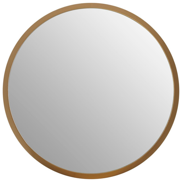 premier housewares Athena Medium Round Wall Mirror With Gold Frame
