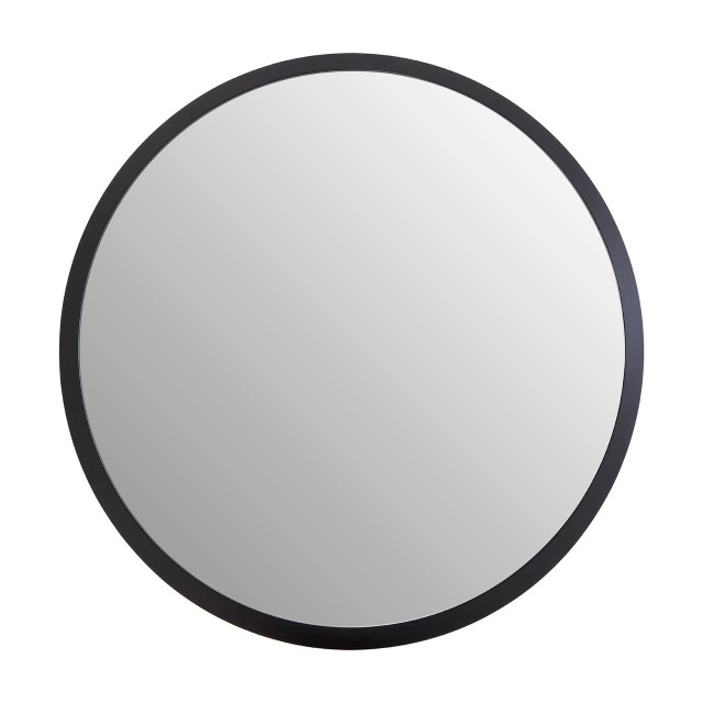 premier housewares Athena Round Large Black Wall Mirror