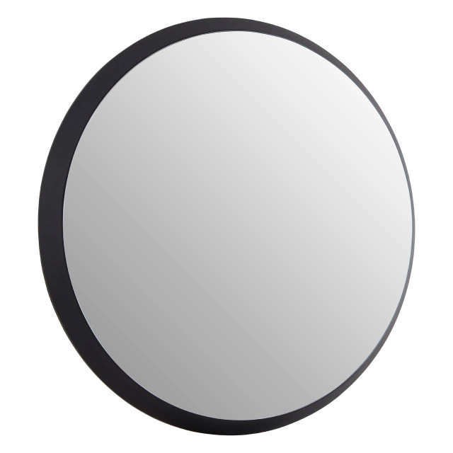 Premier Housewares Athena Round Medium Black Wall Mirror