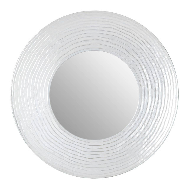 premier housewares Athena Round Wall Mirror with Silver Finish