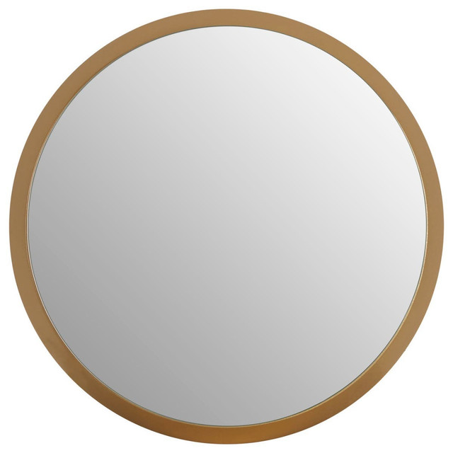 premier housewares Athena Small Round Wall Mirror With Gold Frame