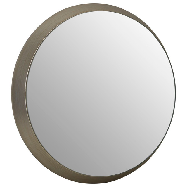 Premier Housewares Athena Small Round Wall Mirror With Silver Frame