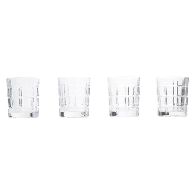 premier housewares Auclair Set Of Four Check Glass Tumblers