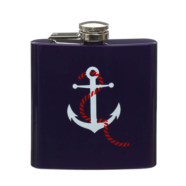 Premier Housewares Auden Hip Flask With Anchor Design