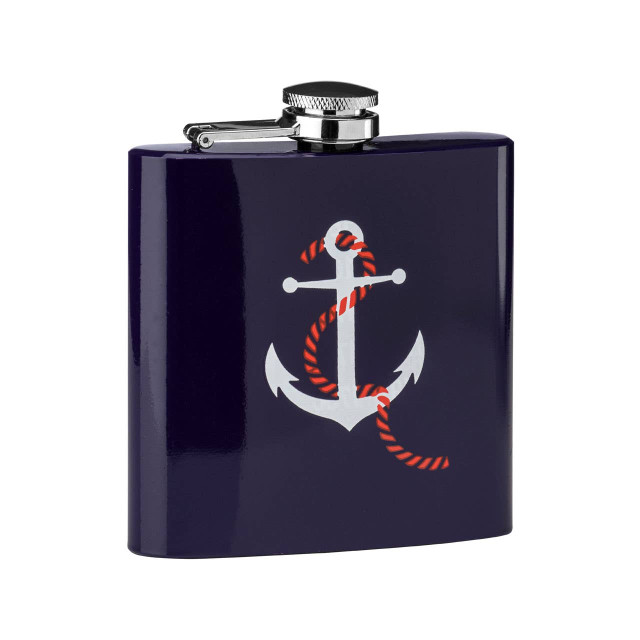 premier housewares Auden Hip Flask with Anchor Design