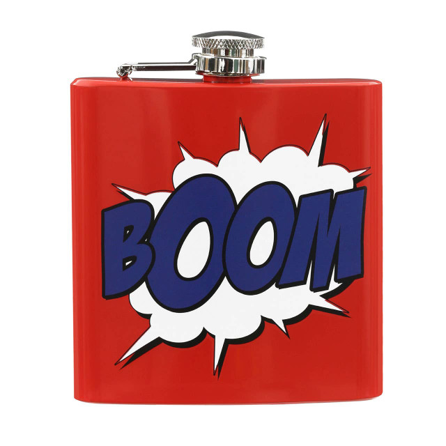 Premier Housewares Auden Red Hip Flask With Boom Design