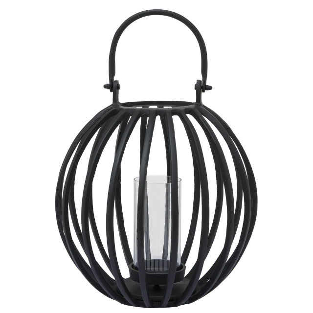 premier housewares Aura Large Matte Black Finish Lantern