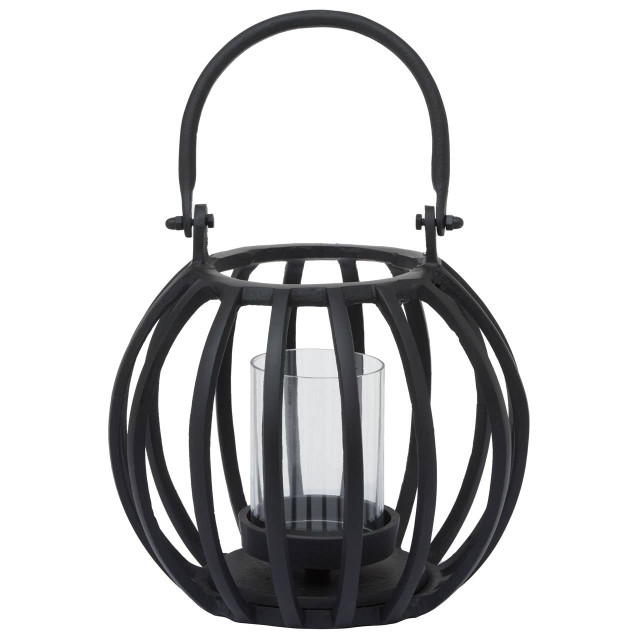 Premier Housewares Aura Small Matte Black Finish Lantern