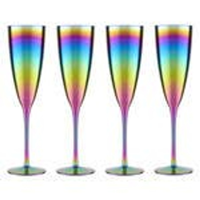 Premier Housewares Aurora Set Of 4 Champagne Glasses