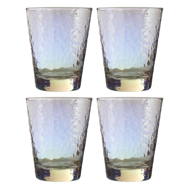 premier housewares Aurora Set of 4 Lustre Glass Tumblers