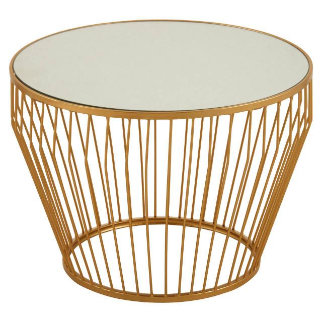 Premier Housewares Avantis Gold Finish Tapered Design Side Table