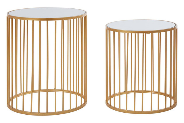 Premier Housewares Avantis Nest Of 2 Round Side Tables
