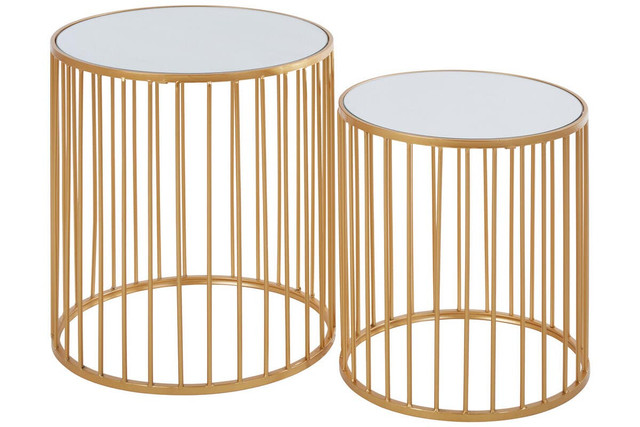 premier housewares Avantis Nest Of 2 Round Side Tables