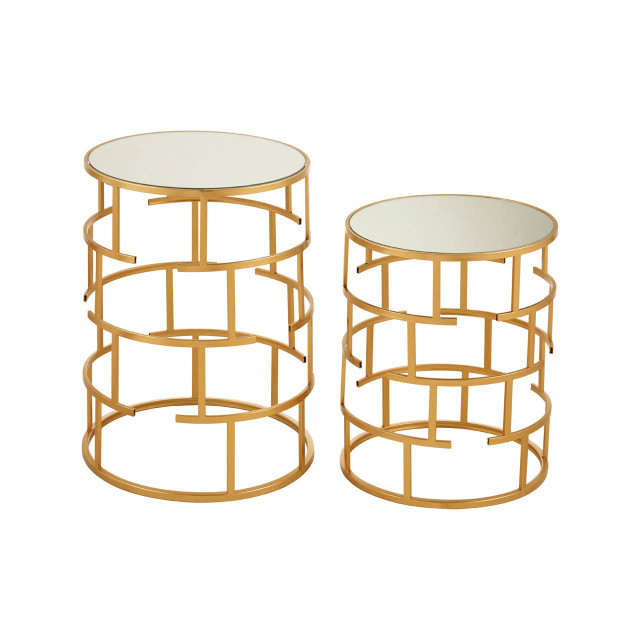 Premier Housewares Avantis Set Of 2 Maze Design Side Tables