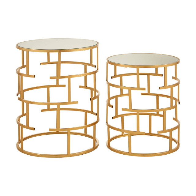 premier housewares Avantis Set Of 2 Maze Design Side Tables
