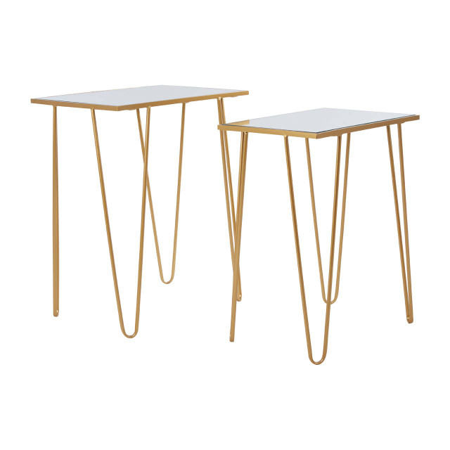 Premier Housewares Avantis Set Of 2 Rectangular Side Tables