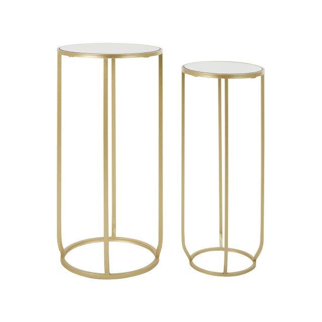 Premier Housewares Avantis Set Of 2 Tall Side Tables