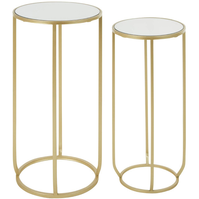 Premier Housewares Avantis Set Of 2 Tall Side Tables