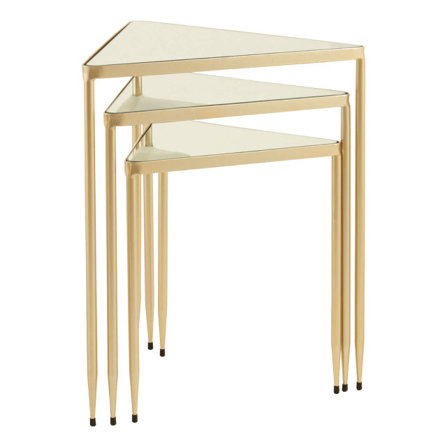 Premier Housewares Avantis Set Of 3 Triangle Nesting Tables