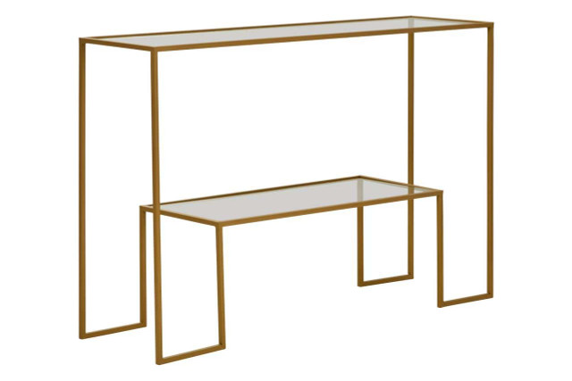 Premier Housewares Avento Gold Finish Console Table