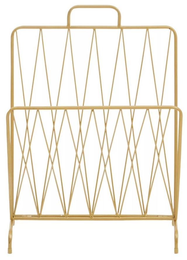 premier housewares Avento Gold Finish Magazine Rack