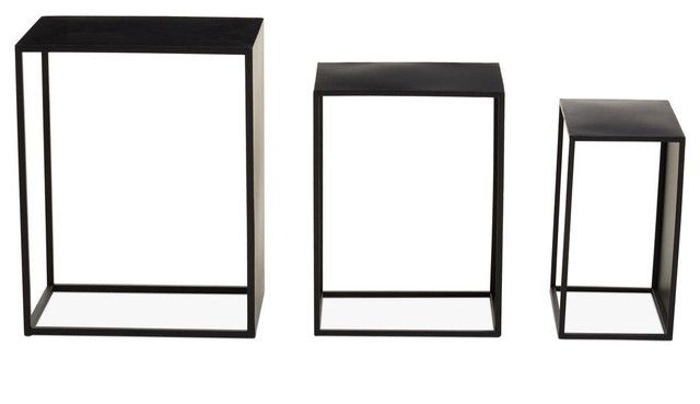 Premier Housewares Avento Set Of Three Rectangular Nesting Tables