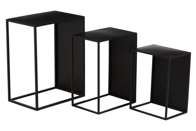 Premier Housewares Avento Set Of Three Rectangular Nesting Tables