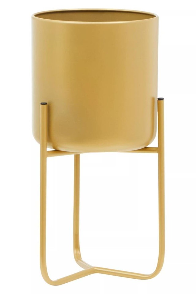 Premier Housewares Avento Small Gold Finish Floor Planter