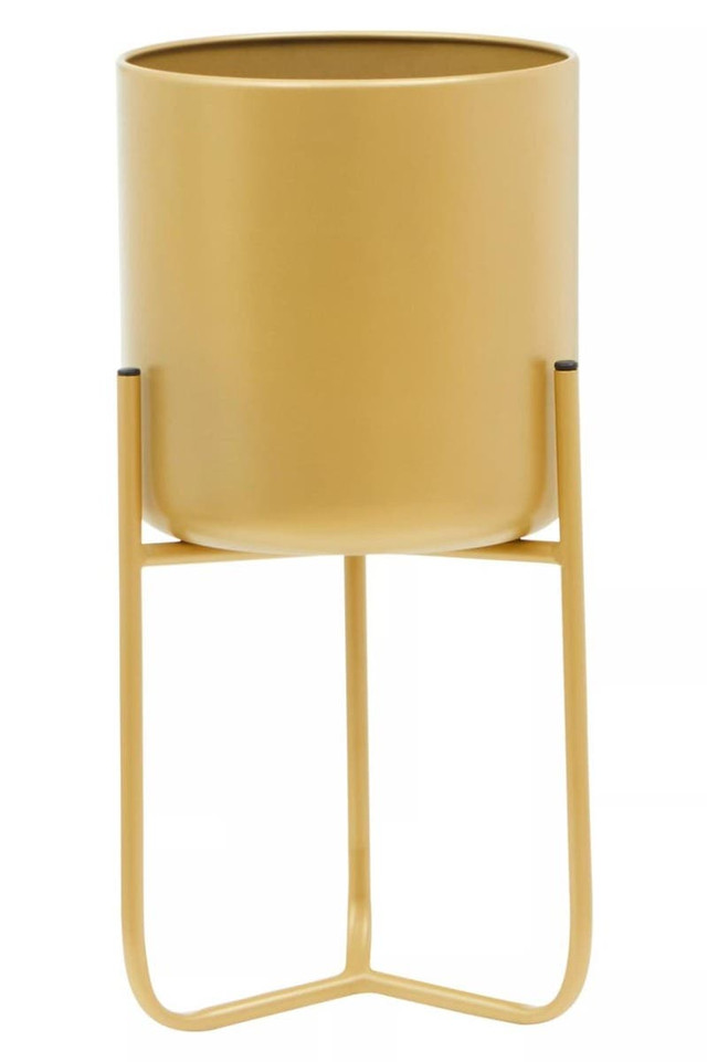 premier housewares Avento Small Gold Finish Floor Planter