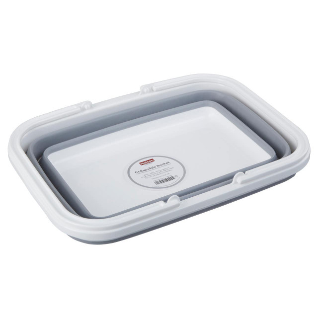 Premier Housewares Averill Collapsible Grey And White Basket With Handles