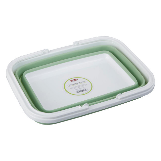 Premier Housewares Averill Collapsible Laundry Basket In Green
