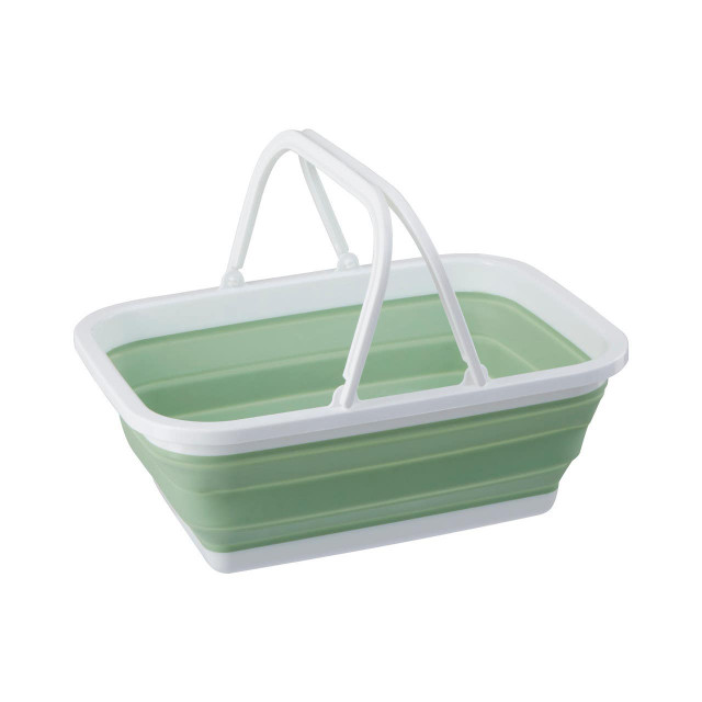 premier housewares Averill Collapsible Laundry Basket in Green