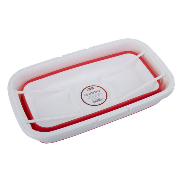 Premier Housewares Averill Collapsible Laundry Basket In Red And White