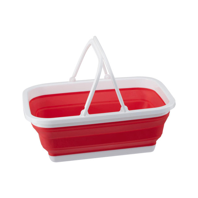 Premier Housewares Averill Collapsible Red Laundry Basket With Handles