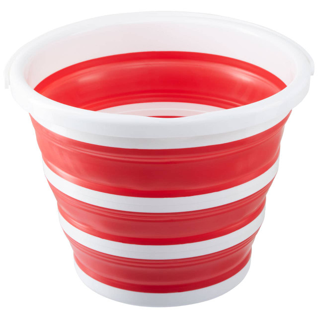 Premier Housewares Averill Red White Collapsible Bucket