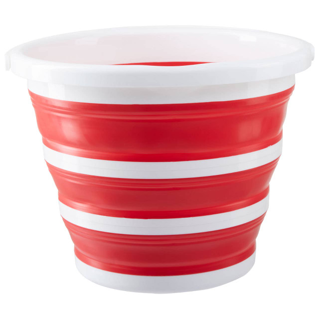 premier housewares Averill Red White Collapsible Bucket