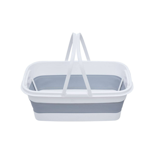 premier housewares Averill White and Grey Collapsible Basket With Handles