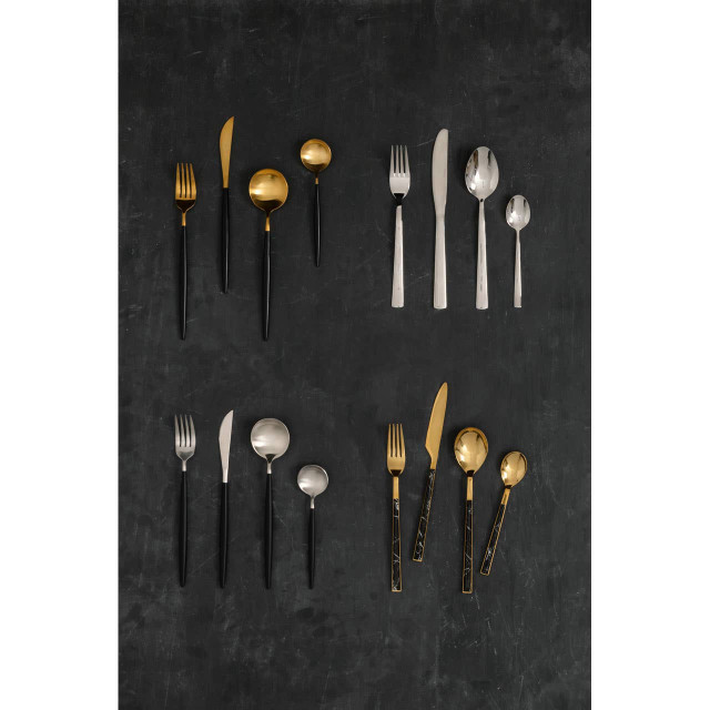 Premier Housewares Avie 16 Piece Etched Deco Cutlery Set