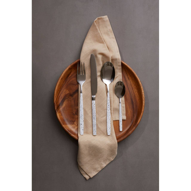 Premier Housewares Avie 16 Piece Granite Pattern Cutlery Set