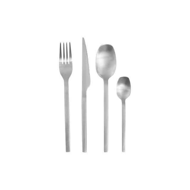 premier housewares Avie 16 Piece Silver Matte Finish Cutlery Set