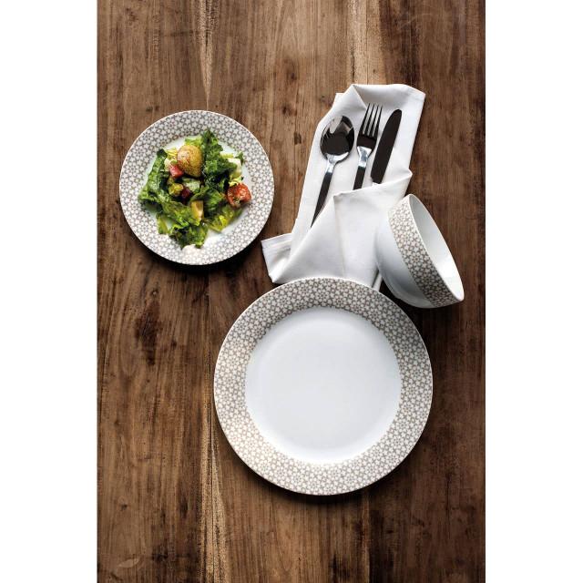 Premier Housewares Avie Casablanca 12 Piece Natural Dinner Set MOB