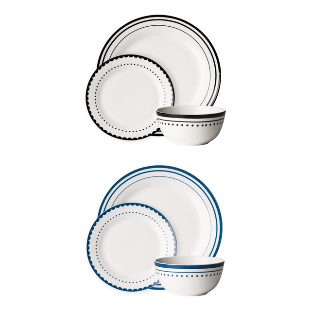 Premier Housewares Avie Saturn 12 Piece Blue Dinner Set